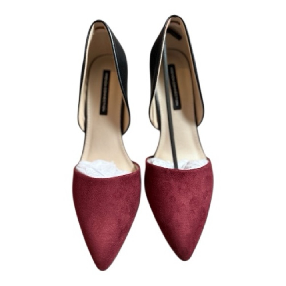 NEW Women's Heels Size 9 French Connection 
Dorsey Pumps Burgundy/Black - Picture 2 of 6